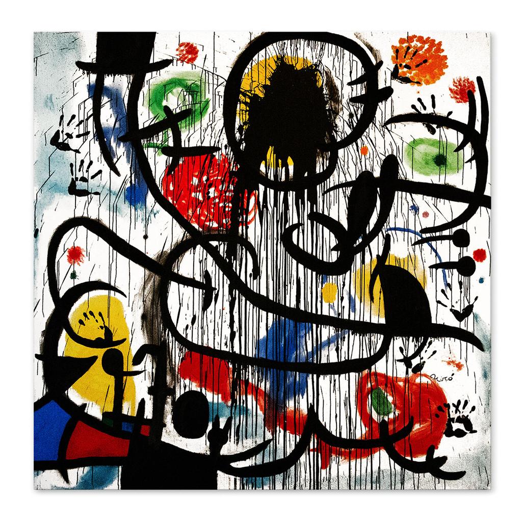 Abstract Canvas Painting Joan Miro