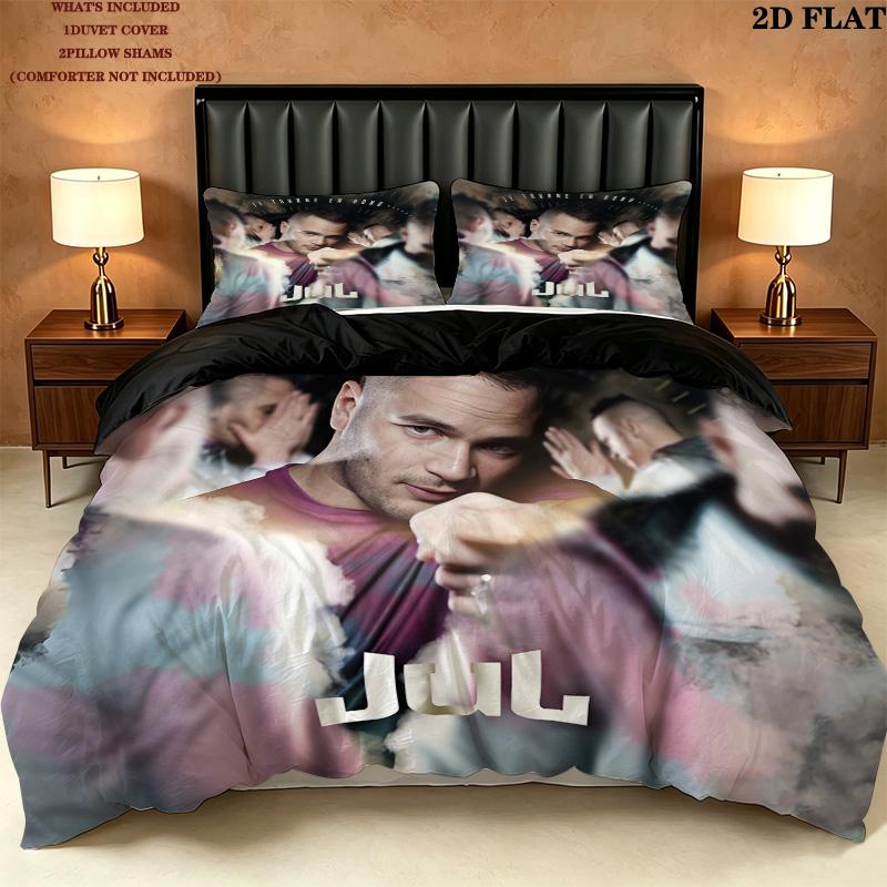 Jul C'Est Pas Des Lol Pattern Bedding Quilt Set Quilt Cover Pillowcase Home Birthday Gift(1 * duvet cover + 2 * pillowcase, without core)