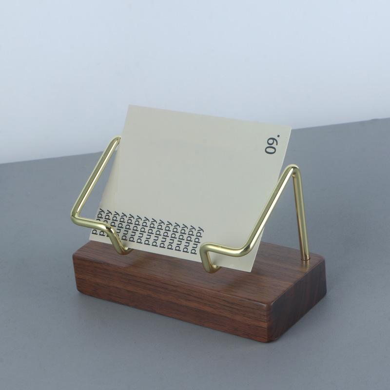 High-End Visitenkartenständer aus Schwarznuss