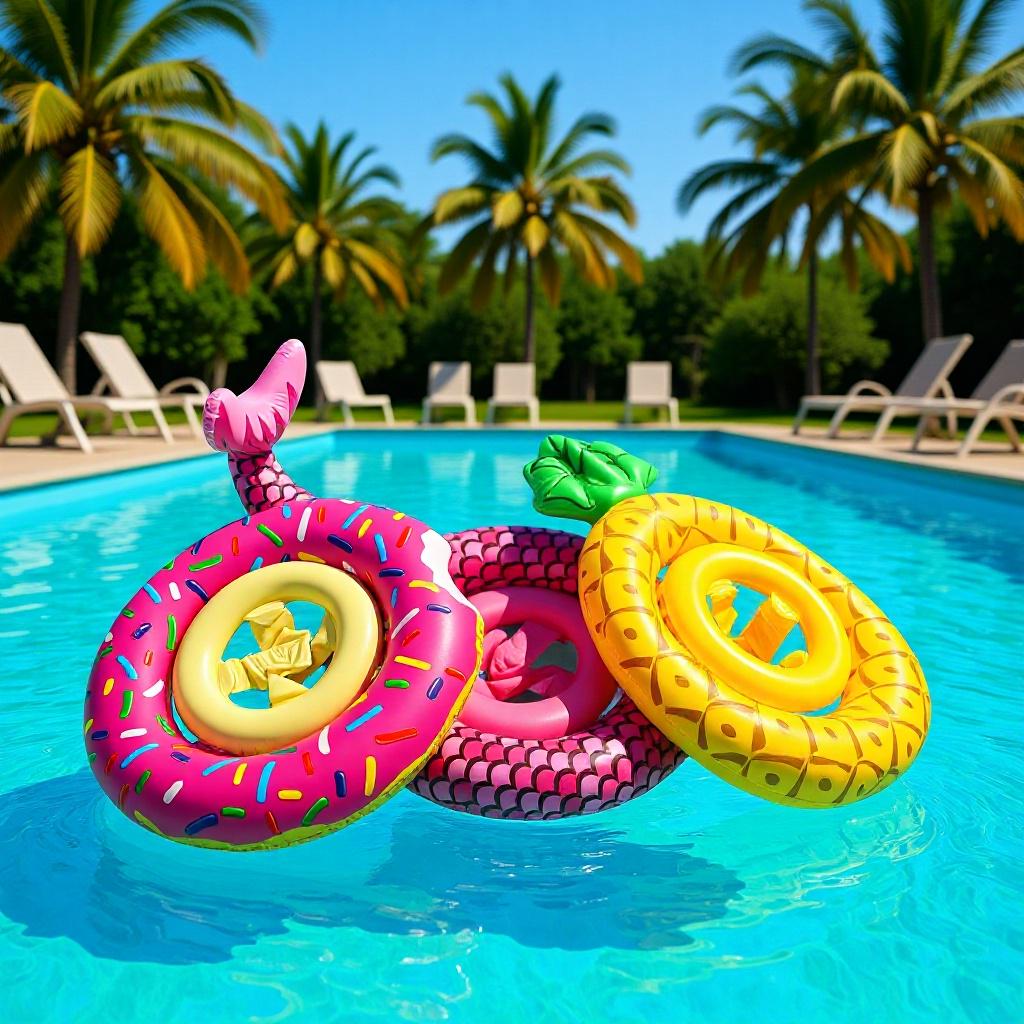 Infant Donut Inflatable Swim Seat - Anti-Tip Design for Kids 40cm (Suitable for 1-5 years)