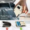 For Google Pixel 8a Kickstand Case PU Leather+TPU Phone Cover with Card Slots