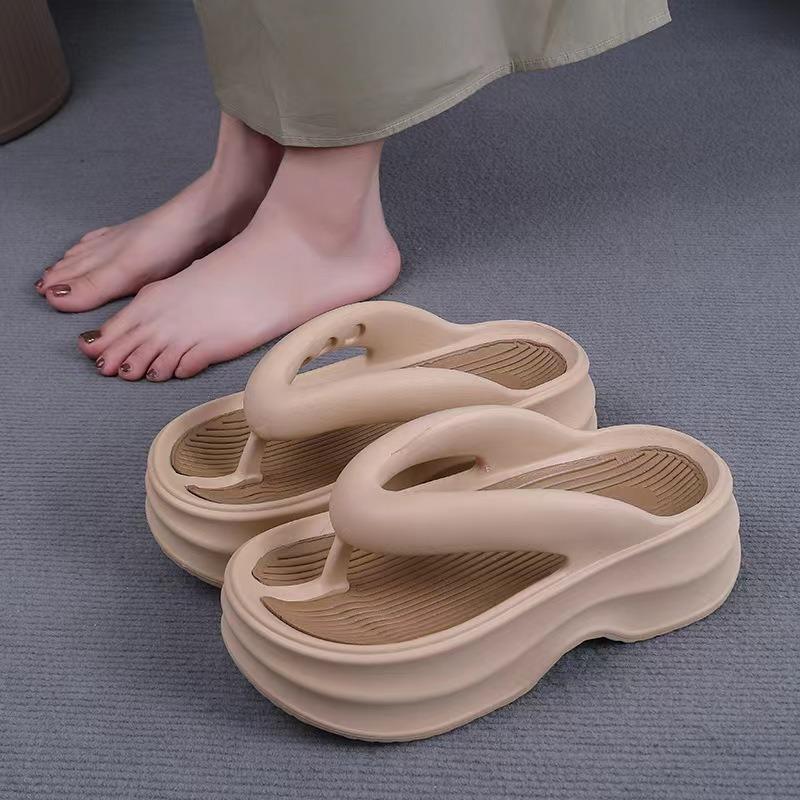 New pinch-in flip-flops shoes women's thick-soled non-slip summer indoor and outdoor wear versatile cool slippers