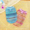 Rainbow Multi-color Woven Hollow Vest Summer Breathable Thin Pet Dog Dog Cat Clothes Anti-hair Loss Than Bear