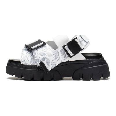 Sandálias Casuais de Moda Hiker Li Ning Sandálias Femininas Branco Preto AZGS016-3