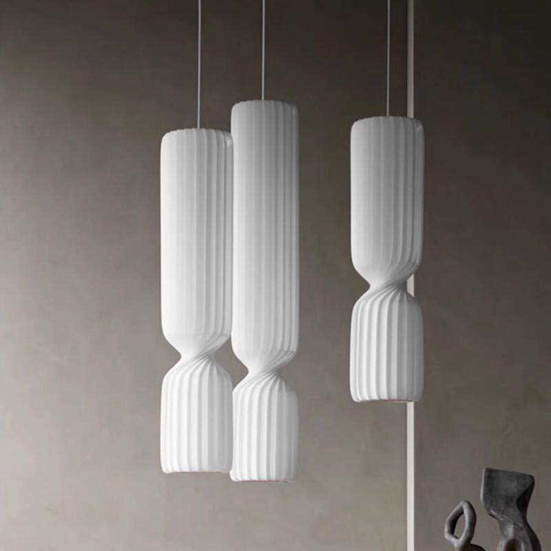 Minimalist Japanese Wabi-sabi Barrel Pendant Light