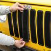Car Front Insert Grille Cover With Net Trim Decoration Stickers for Jeep Wrangler TJ 1997-2006 Racing Grill