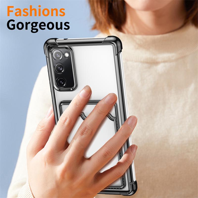 Luxury Shockproof Phone Case For Samsung Galaxy A54 A34 A24 A14 A04s A73 A53 A33 A23 A13 Transparent Card Slot Bag Wallet Cover