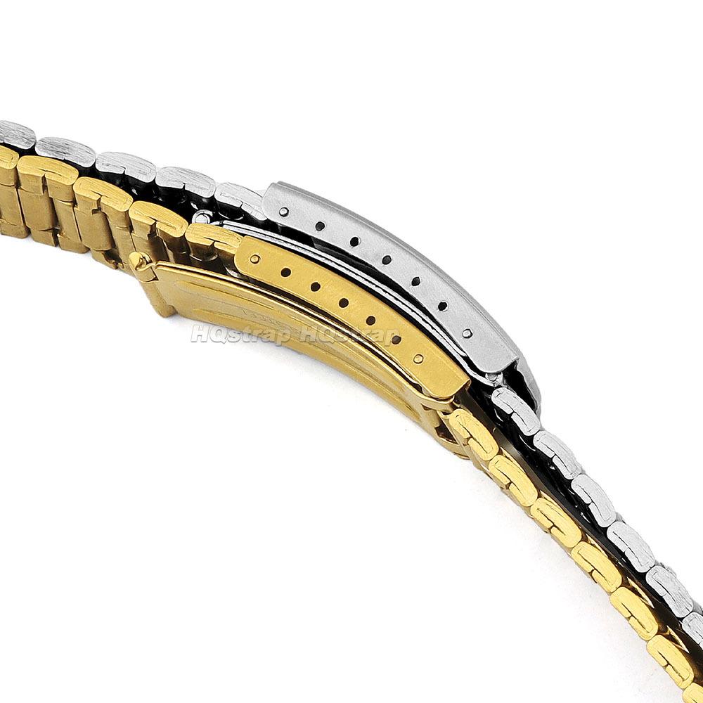 Stal Nierdzewna Pasek do Zegarka 12mm 14mm 18mm 20mm Srebrny Złoty Uniwersalny Pasek Metalowa Bransoleta z Zapięciem Składanym dla Mężczyzn Kobiet Opaska na Nadgarstek