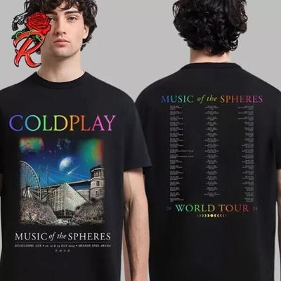 Coldplay Düsseldorf Niemcy Lipiec 2024 Music Of The Spheres Tour Koszulka Unisex Koszulka