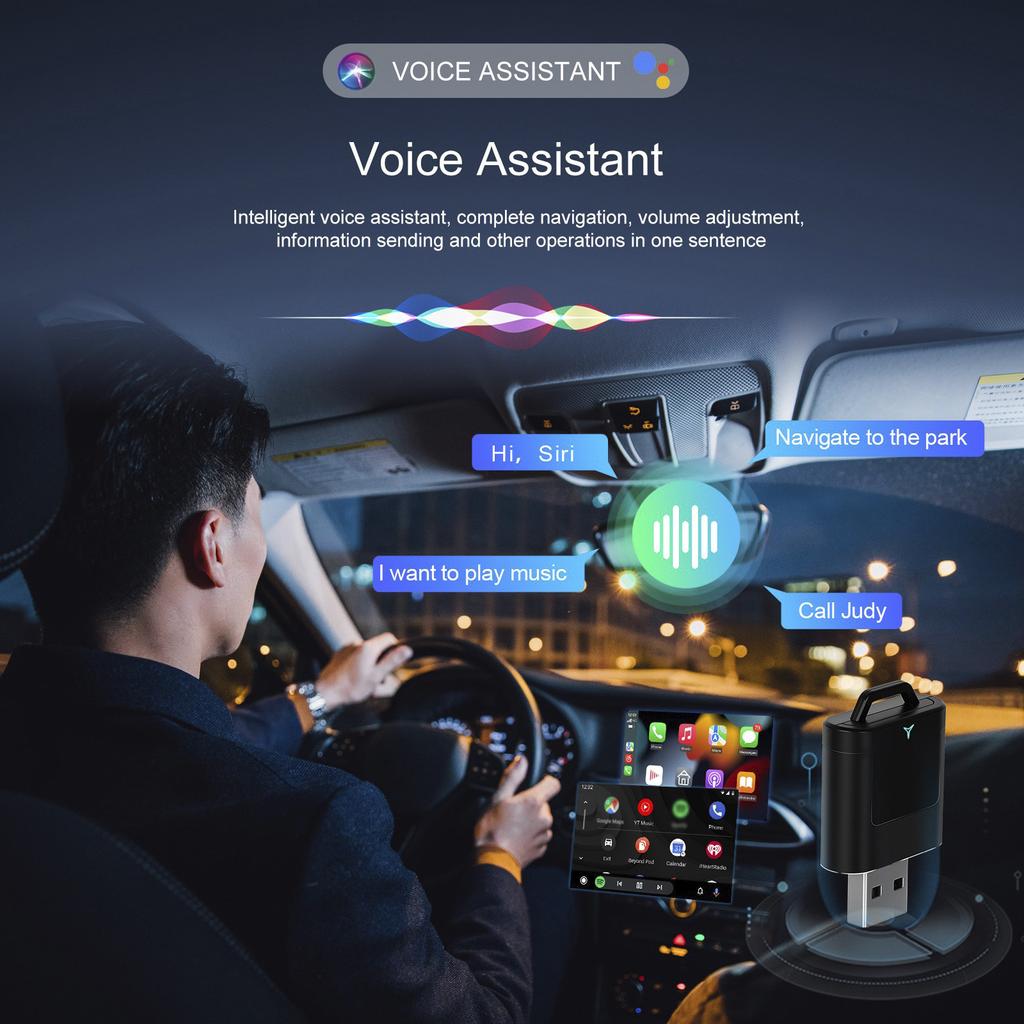 2 in 1 Wireless Apple Carplay Android Auto Adapter USB Car Dongle Connect Box