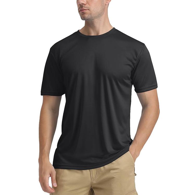 Men's UPF50+ Crew Neck Quick-Dry Sports T-Shirt: European & American Outdoor Spring/Summer Casual Sun Protection