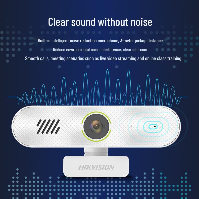 HIKVISION DS-E14Sa 2K USB Webcam with Auto Focus, Mic & Speaker