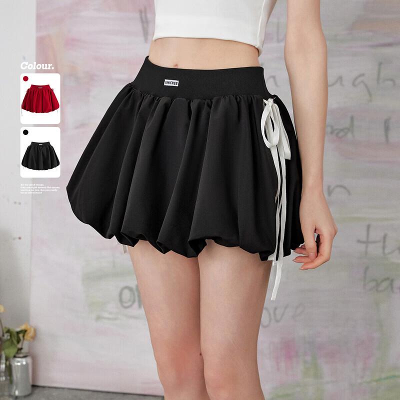 UNIFREE Ballet-Style High-Waist A-Line Mini Skirt