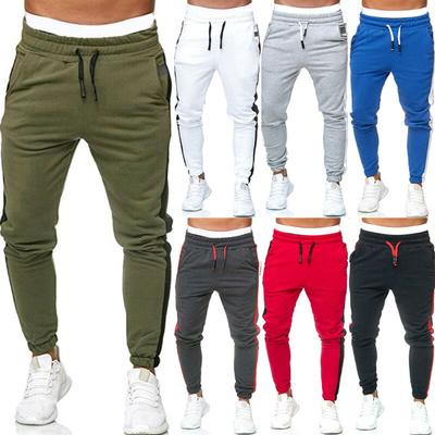 Männer Seite Gestreifte Hosen Hosen Jogginghose Casual Gym Jogging Laufen Jogger Loungewear Sport Böden