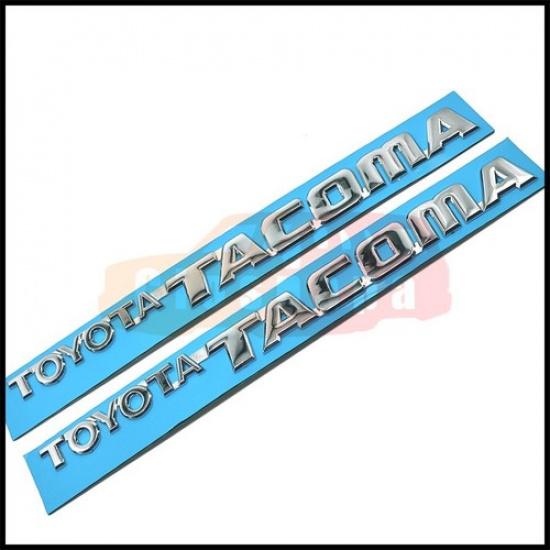 Black / Silver Fender Emblems For Tacoma Badges Accessories Side Door 1995-2004