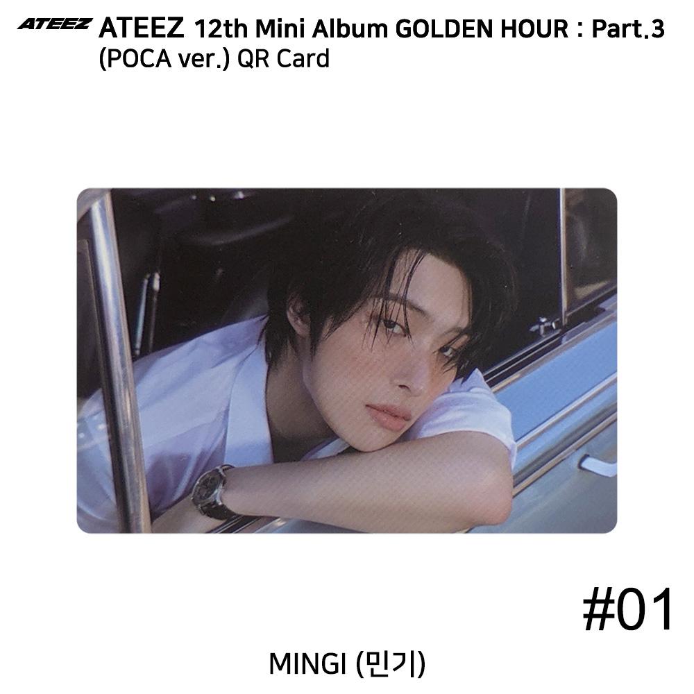 

ATEEZ 12-й мини-альбом Golden Hour Part.3 версия POCA. Официальная фотокарточка QR-карта Mingi - QR #1
