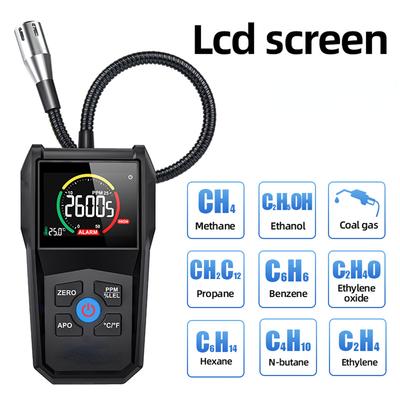 Brennbarer Gasdetektor Hochpräziser Gaslecktester VA Reverse-Anzeige Ton-Licht-Alarm Überwachung brennbarer Gase