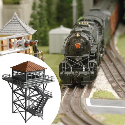 1/64 Lookout Diorama Sand Table Layout Decoration Simulation Compact Railroad Security Railway
