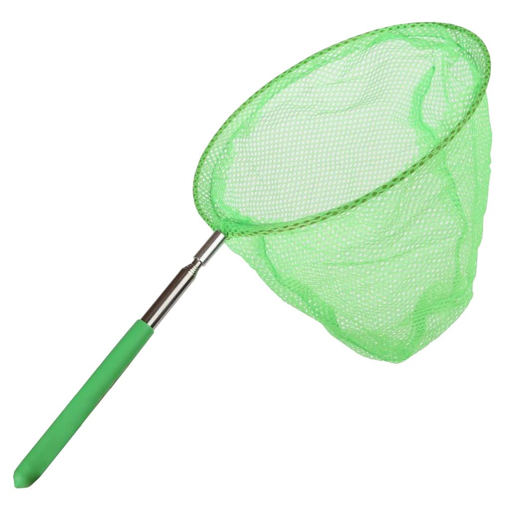 Folding Kids Fishing Net Lightweight Stainless Steel Extendable Butterfly Bug Catcher for Outdoor Pond Garden Exploration