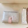 Portable Candy Color Puppy Wallet Small Pouch PVC Short Leather Purse Multiple Card Anti-splash Water Three Fold Card Bag Girls