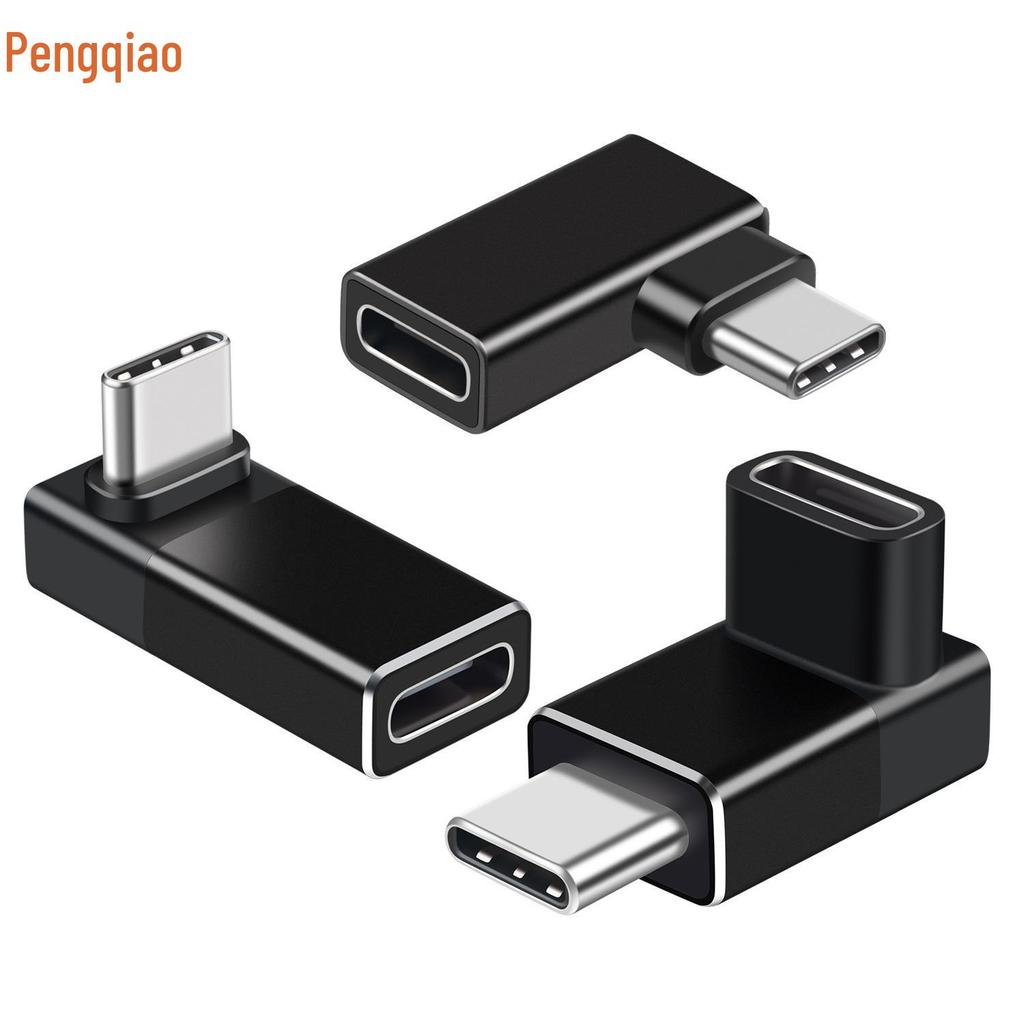 USB4 To USB-C 90-Degree Elbow Adapter, 40Gbps, Thunderbolt 4 Compatible, Male To Female Extension for Mobile Phone and Computer.