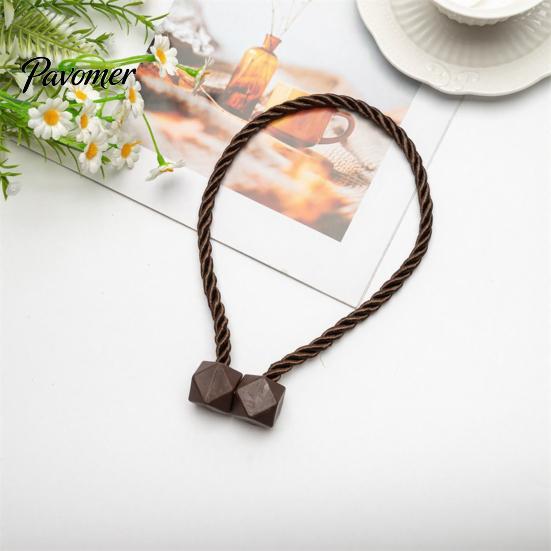 Wall Damage Free Tiebacks 1 Pair Magnetic Curtain Tiebacks, Twisted Rope Holdbacks, Window Treatment Simple Decorative Draperies Holders for