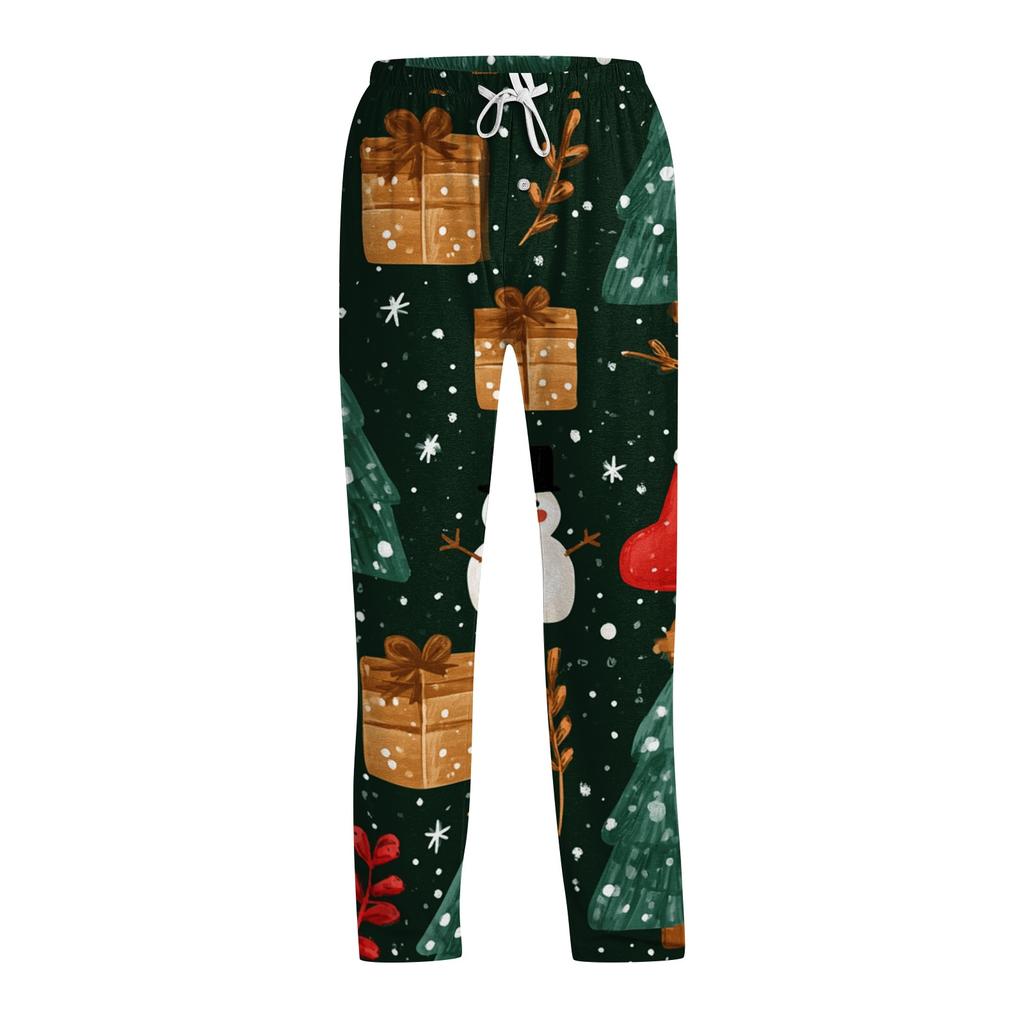 Men's Christmas Print Pajama Pants for and Sleep