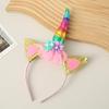 Cartoon Unicorn Headband - Dreamy Rainbow Design for Kids' Parties and Creative Hair Accessories