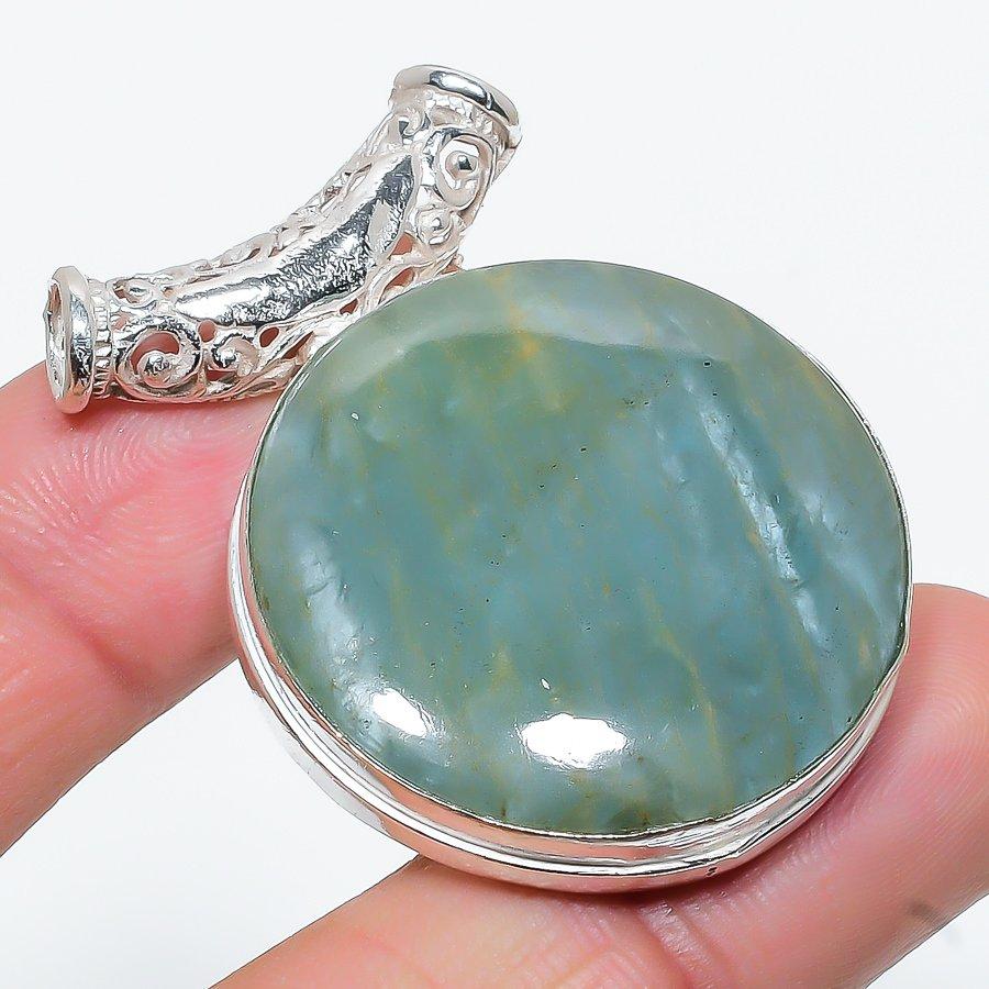 

Aquamarine Gemstone Handmade Ethnic Jewelry Pendant 1.81 SR-8640