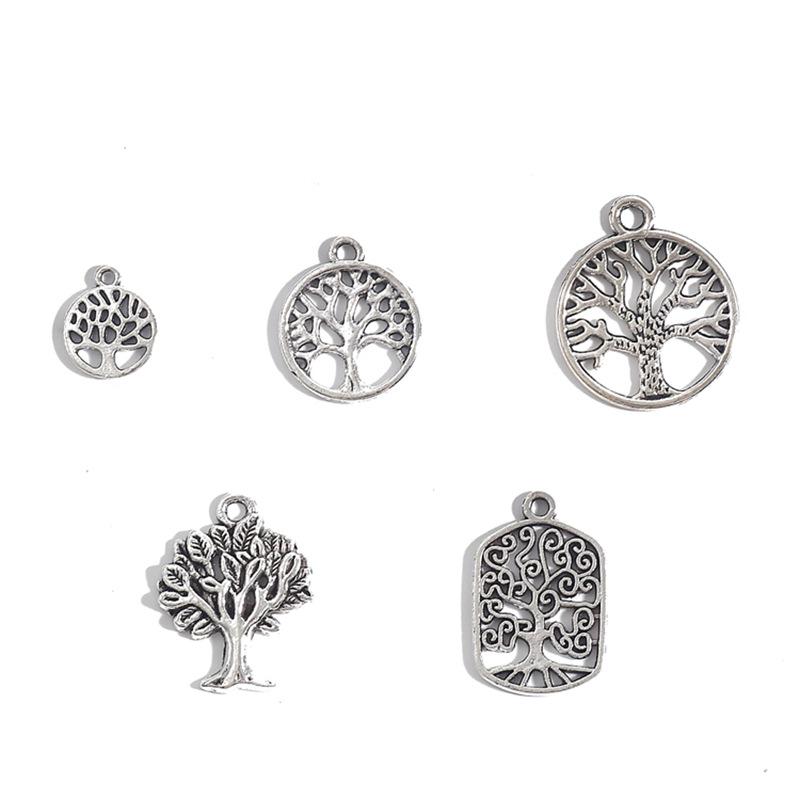 

DIY Alloy Retro Tree of Life Wisdom Necklace & Earring Charms