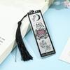 Colorful Skeleton The Reader Stainless Steel Tassel Bookmark, a Birthday and Christmas Reading Gift for Book Fans, Lovers, and F