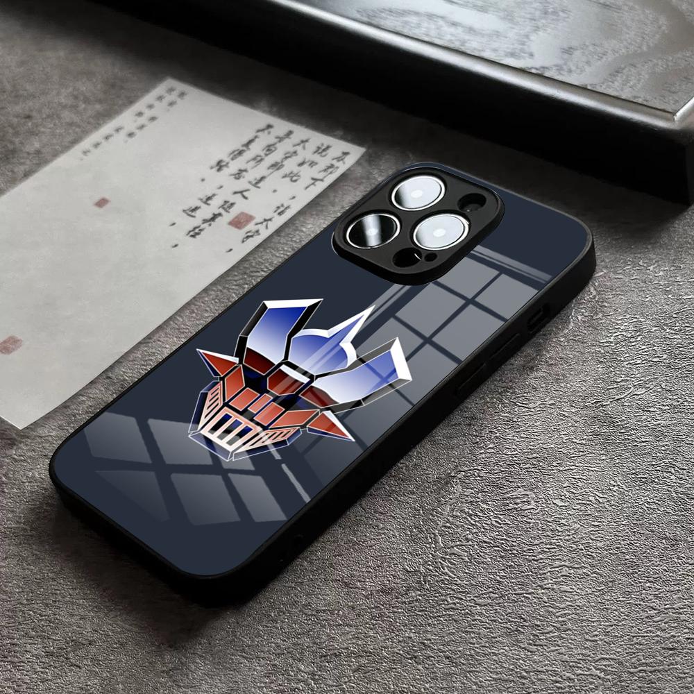 UFO Robot Goldorak Phone Case For IPhone 16 Pro Max 15 Plus 14 Pro 12 11 13 Mini X XR XS Max 8 7 Plus SE Glass Cover