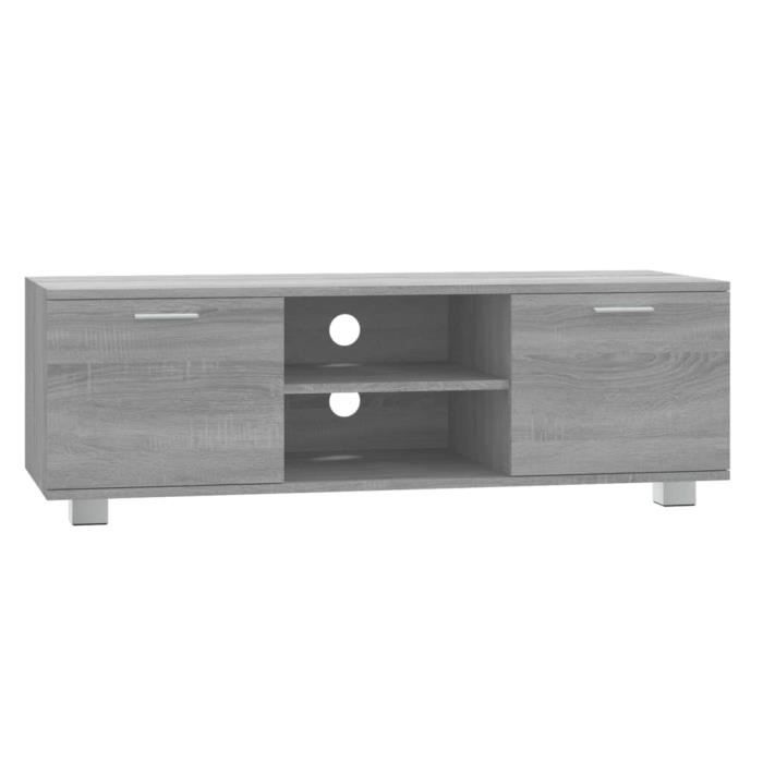 342620 vidaXL TV Cabinet Sonoma Grey 120x40,5x35 Cm Engineered Wood
