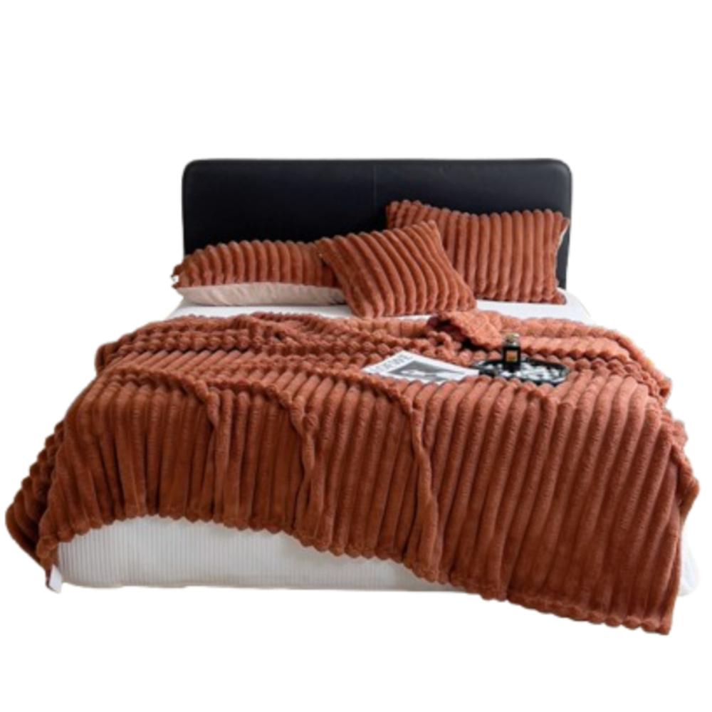 Plush Nap Blanket 200x150cm Bed Sheet Cover Blanket Simple Faux Rabbit Fur Blanket Living Room