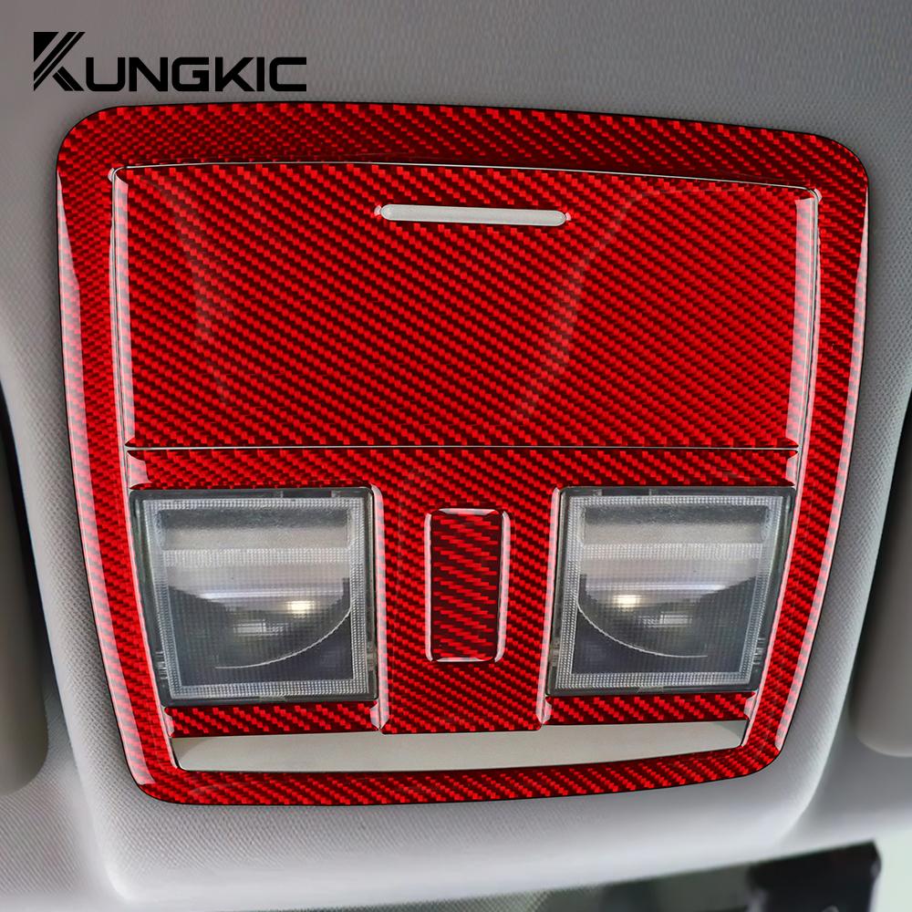 Real Soft Carbon Fiber Sticker For Chrysler 300 300C 2005 2006 2007 LHD RHD Car Reading Light Panel Interior Trim Accessories