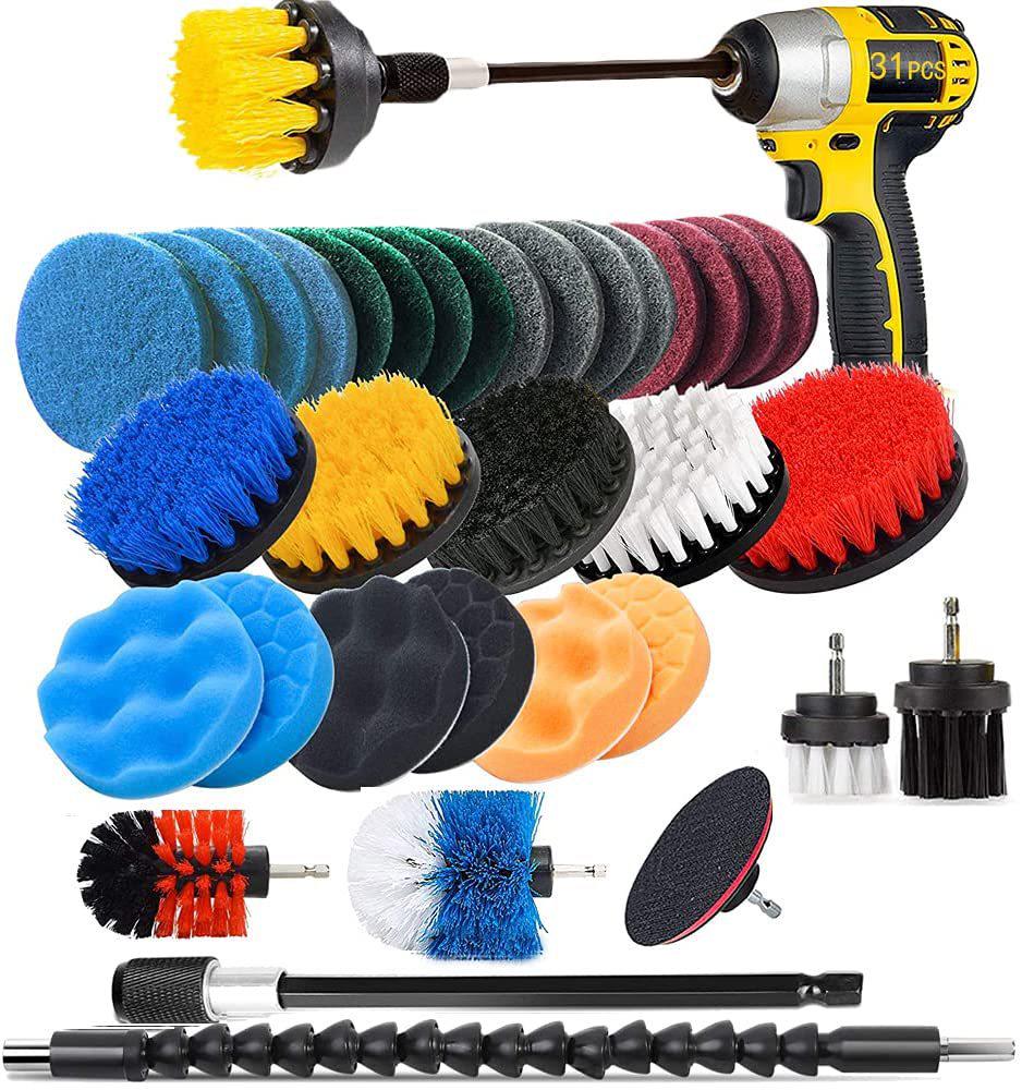 

31-Piece Electric Drill Cleaning Brush Set for Kitchen and Bathroom Use