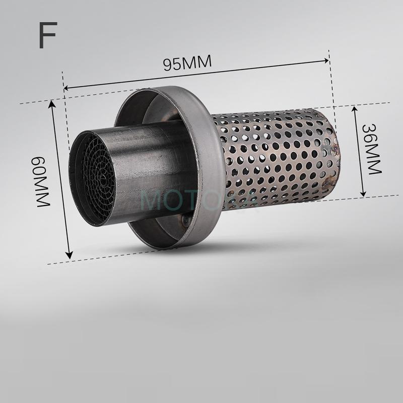 MOKALA SPEED Modified 51mm 60mm Muffler Honeycomb Catalyst Sound Eliminator Motorcycle Exhaust DB Killer