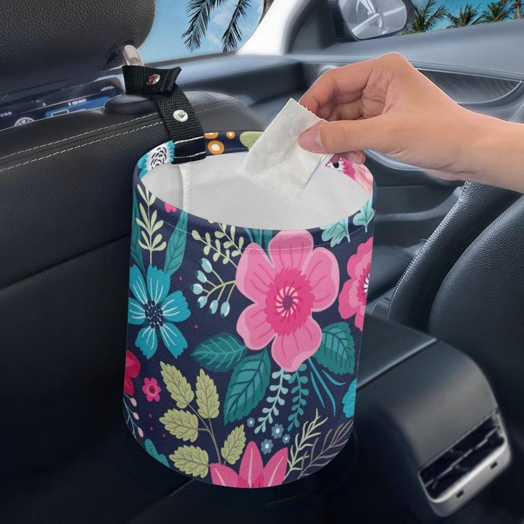 Kitten Cute Pattern Car Interior Wall-mounted Trash Can