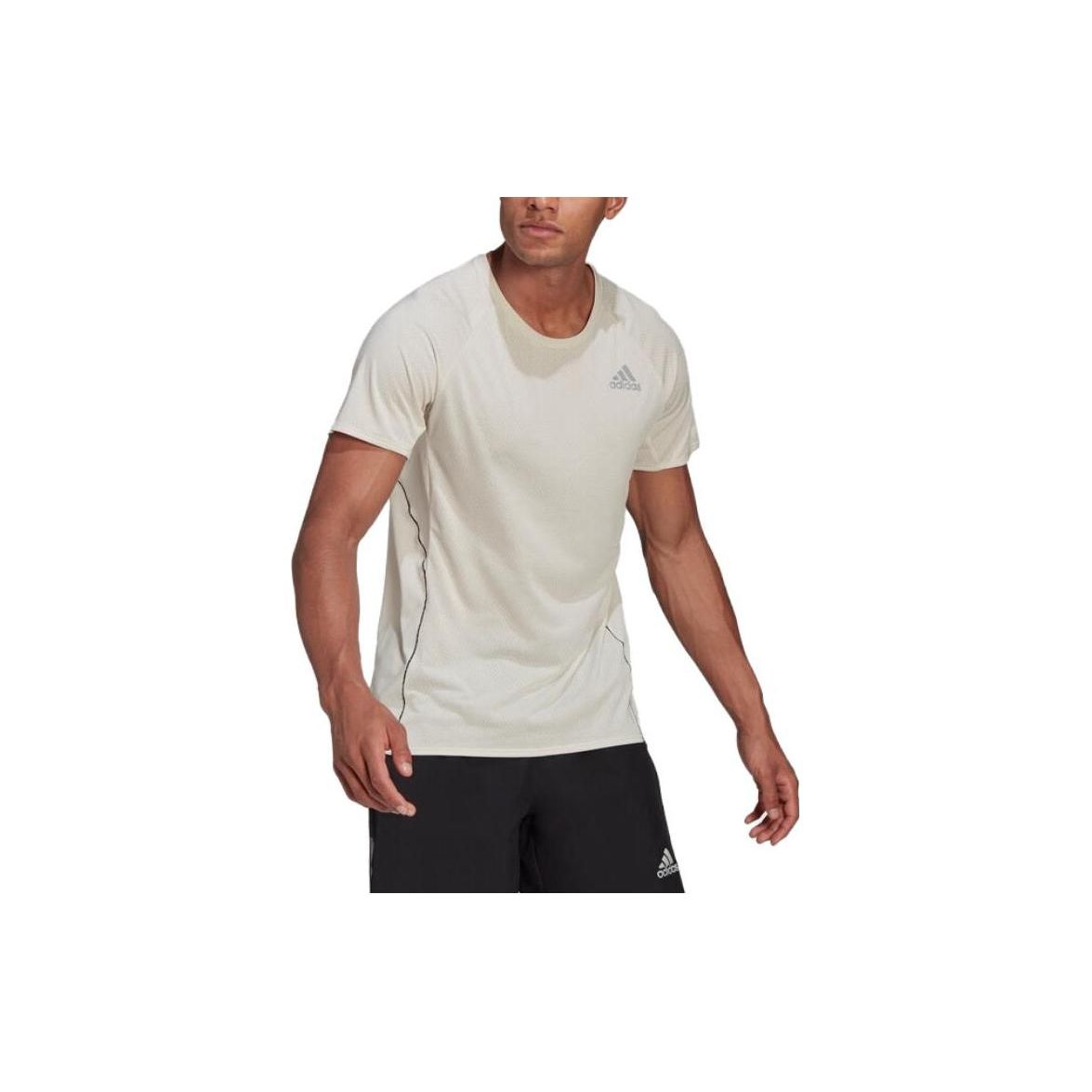 

Adidas Logo Print Pullover Short Sleeve T-Shirt Men Tops Alumina-Brown GJ9891 XL