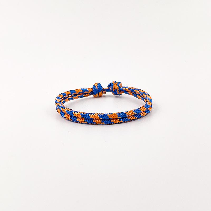 3mm Mehrfarbiges Nylon Nautisches Geflochtenes Seil Armband - Verstellbarer Layering Handmade Stil