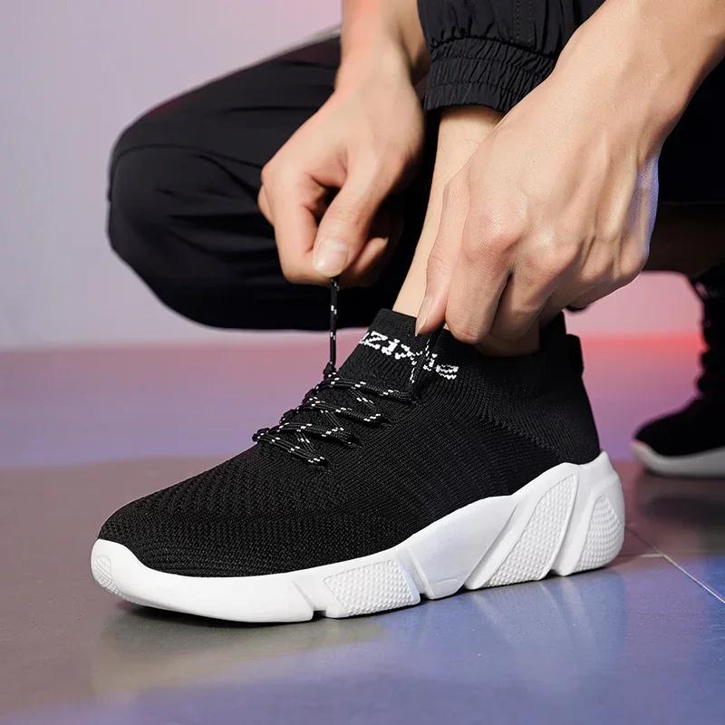 Herren Sneaker Schuhe für Damen Tennis Trend Socken Walking Schuhe Loafer Atmungsaktiv Casual Laufen Sommer Grün Große Größe 35-47