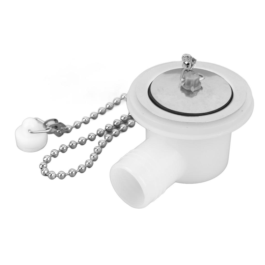 RV Sink Drain Connector Right Angle Stainless Steel Strong Sealing Space Saving Drain Pipe Hose Plug Sewer Adapter for