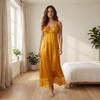Nuevo Vestido Camisón Sexy de Encaje con Escote en V Profundo Talla Grande con Tirantes Finos