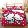 Hello Kitty Cartoon Cute Comforter Duvet Cover Bedding Sets Soft Quilt Cover Pillowcases Single/Double/Queen/King Size