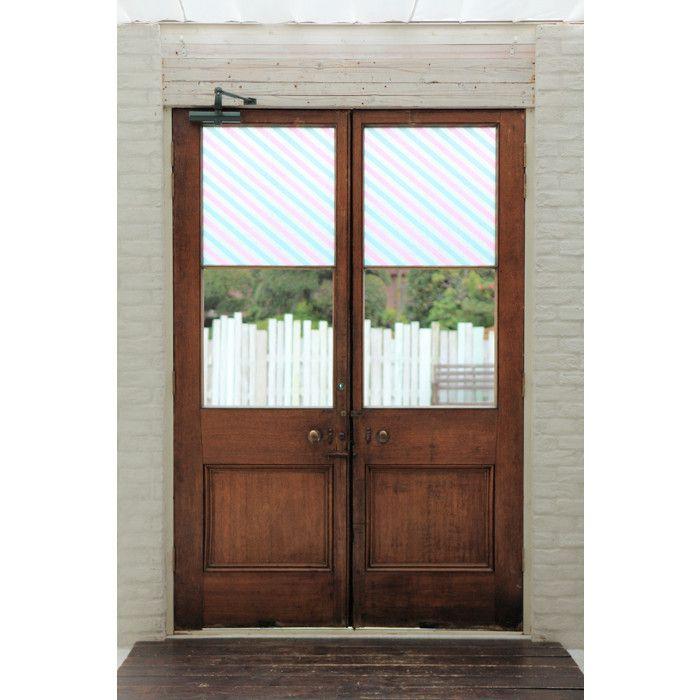 Masking Tape MT Casa Shade Spécial Vitre 15 cm Rayé rose et bleu