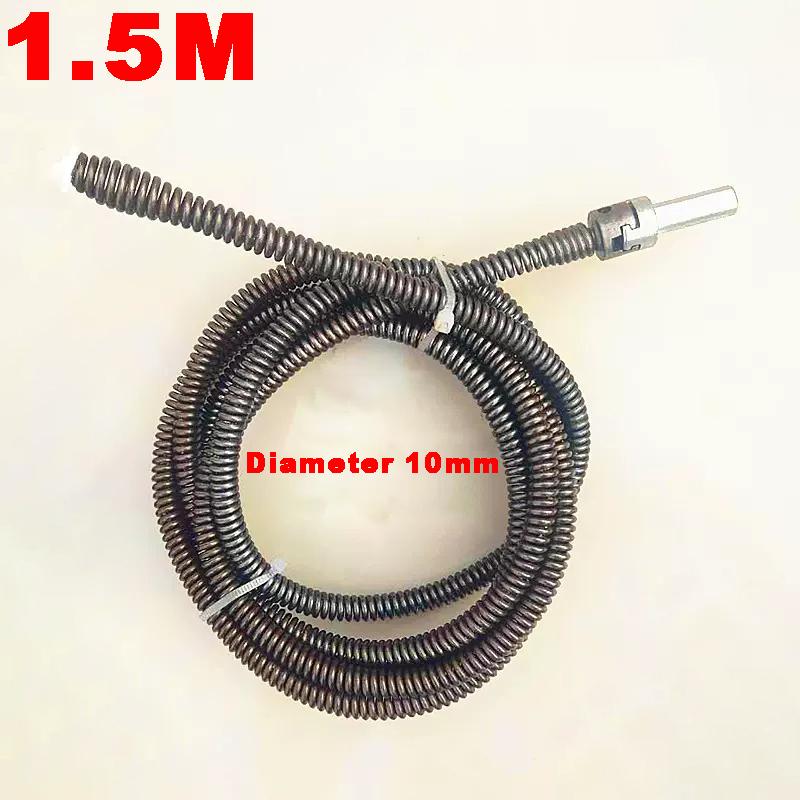Household Drain Pipe Dredging Tools - Extension Spring Set with Connector 1M/1.5M/2M/3M/5M/6M Length Sewer Dredger Cleaner Sprin