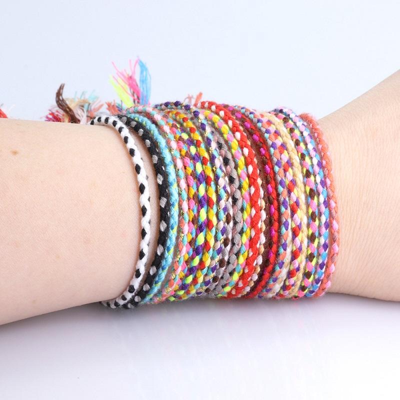 Bracelet Multicolor Bohemia Woven Wrap Friendship Bracelets Handmade Braided Friendship Bracelet Adjustable Colorful