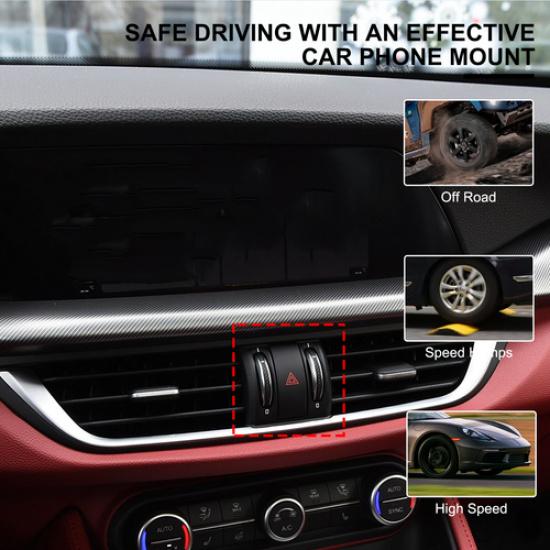 Car Dashboard Dash Mount Phone Holder Bracket Clip For Alfa Romeo Stelvio 17-22