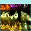 Bezaubernde Halloween LED Lichterketten mit skurrilen Kürbissen, Spinnen und Skeletten für festliche Fensterdekoration