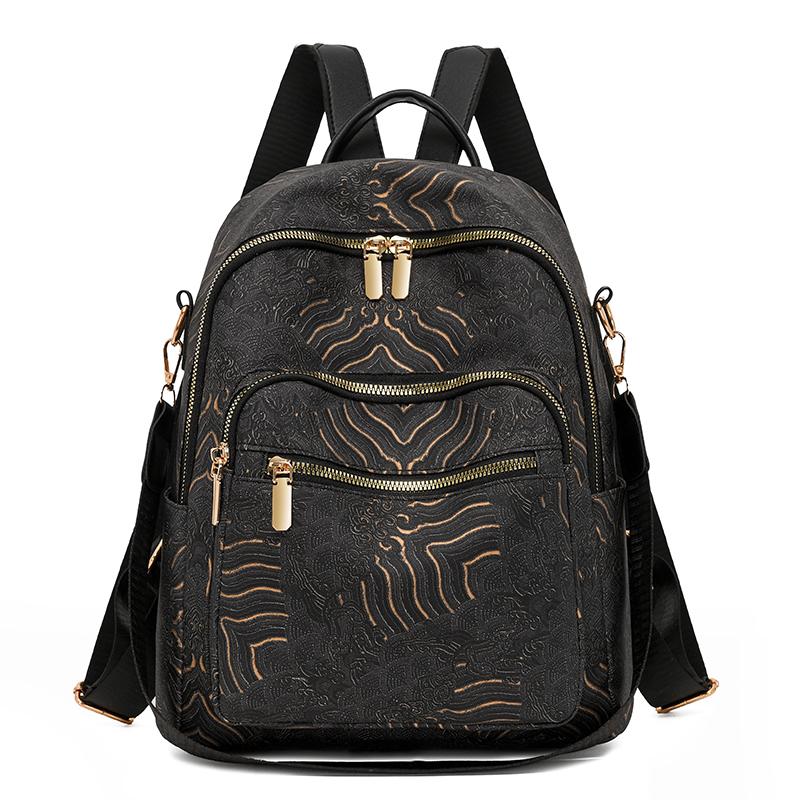 Women's Retro Print Backpack Large Capacity Backpack